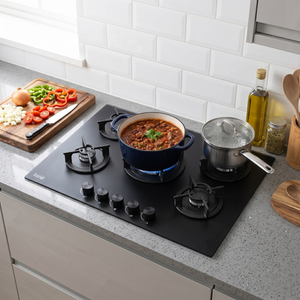 Baridi DH384 70cm Gas Hob Matt Black with 5 Burners, Cast Iron Supports & Auto Ignition 10.4kW - additional view 12