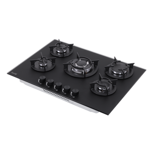 Baridi DH384 70cm Gas Hob Matt Black with 5 Burners, Cast Iron Supports & Auto Ignition 10.4kW - additional view 14