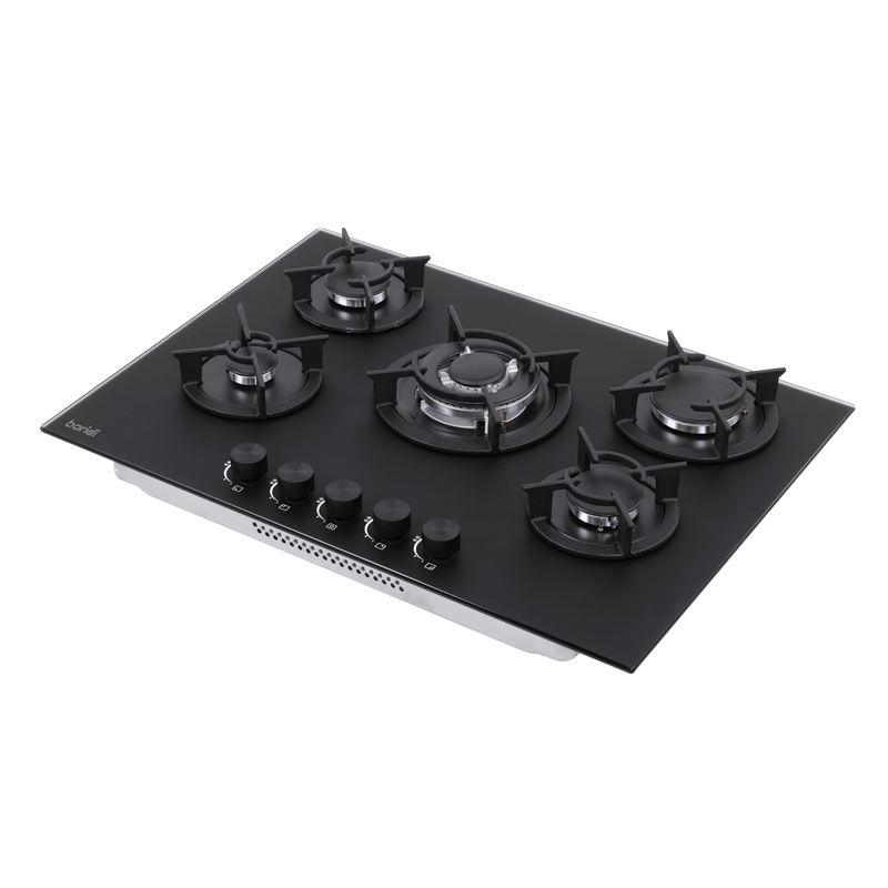 Baridi DH384 70cm Gas Hob Matt Black with 5 Burners, Cast Iron Supports & Auto Ignition 10.4kW - additional view 14