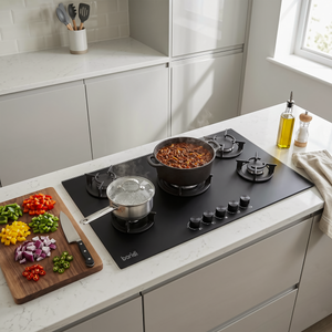 Baridi DH385 90cm Gas Hob Matt Black 5 Burners Cast Iron Supports & Auto Ignition 10.4kW - additional view 11