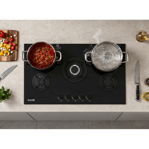 Baridi DH385 90cm Gas Hob Matt Black 5 Burners Cast Iron Supports & Auto Ignition 10.4kW - additional view 12