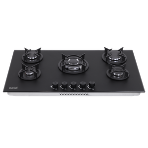 Baridi DH385 90cm Gas Hob Matt Black 5 Burners Cast Iron Supports & Auto Ignition 10.4kW - additional view 2