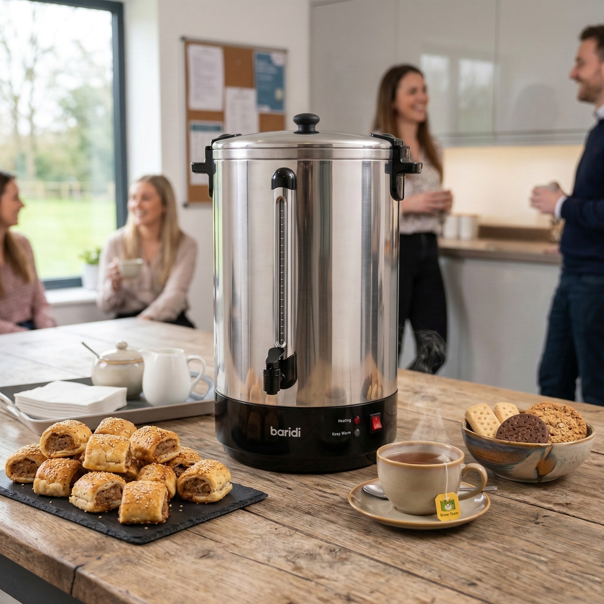 Baridi DH388 Hot Water Boiler, Tea Urn 30L Capacity - Stainless Steel - additional view 3