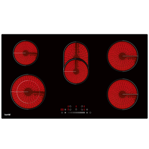 Baridi DH389 Integrated Ceramic Hob with 5 Cooking Zones 90cm - Black Glass - additional view 12