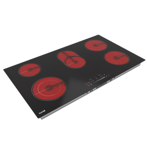 Baridi DH389 Integrated Ceramic Hob with 5 Cooking Zones 90cm - Black Glass - additional view 11