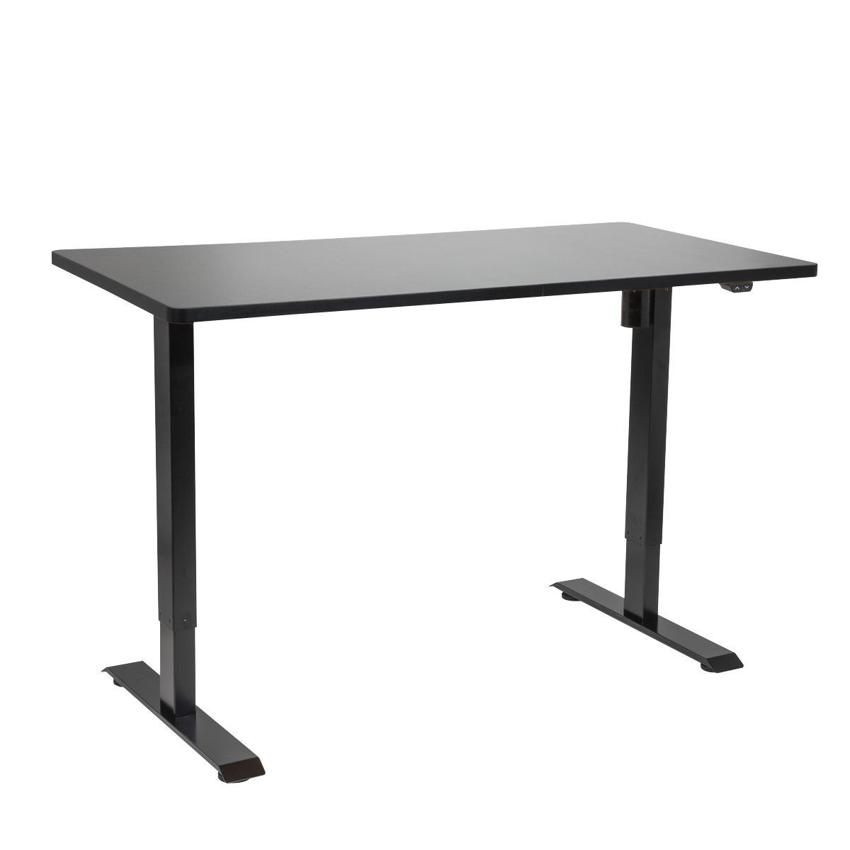 Dellonda DH38 Single Motor Ultra-Quiet Adjustable-Height Electric Sit/Stand Desk - Black Desktop