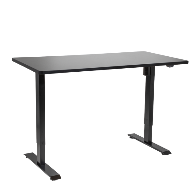 Dellonda DH38 Single Motor Ultra-Quiet Adjustable-Height Electric Sit/Stand Desk - Black Desktop