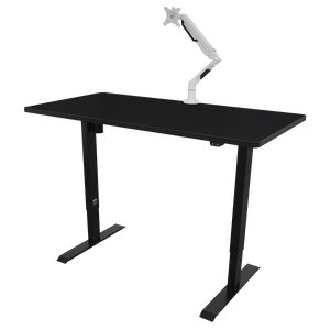 Dellonda DH38 Single Motor Ultra-Quiet Adjustable-Height Electric Sit/Stand Desk - Black Desktop - additional view 6