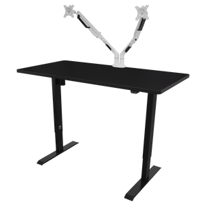 Dellonda DH38 Single Motor Ultra-Quiet Adjustable-Height Electric Sit/Stand Desk - Black Desktop - additional view 7