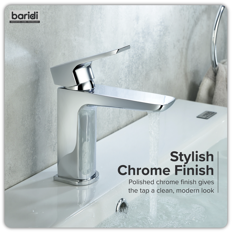 Baridi DH392 Basin Mixer Tap with Clicker Waste - Chrome - additional view 7