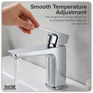 Baridi DH392 Basin Mixer Tap with Clicker Waste - Chrome - additional view 11