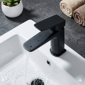 Baridi DH393 Basin Mixer Tap with Clicker Waste - Matt Black - additional view 5