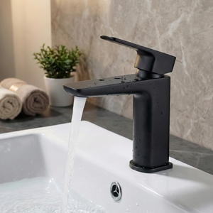 Baridi DH393 Basin Mixer Tap with Clicker Waste - Matt Black - additional view 6