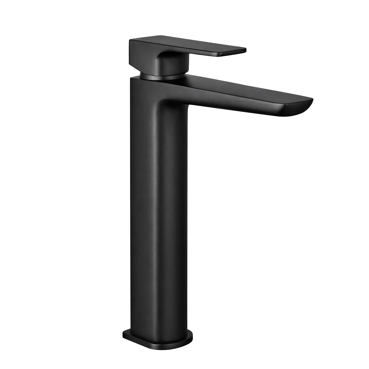 Baridi DH395 High Basin Mixer Tap with Clicker Waste - Matt Black