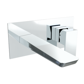 Baridi DH396 Wall Mounting Basin Mixer Tap, Square - Chrome