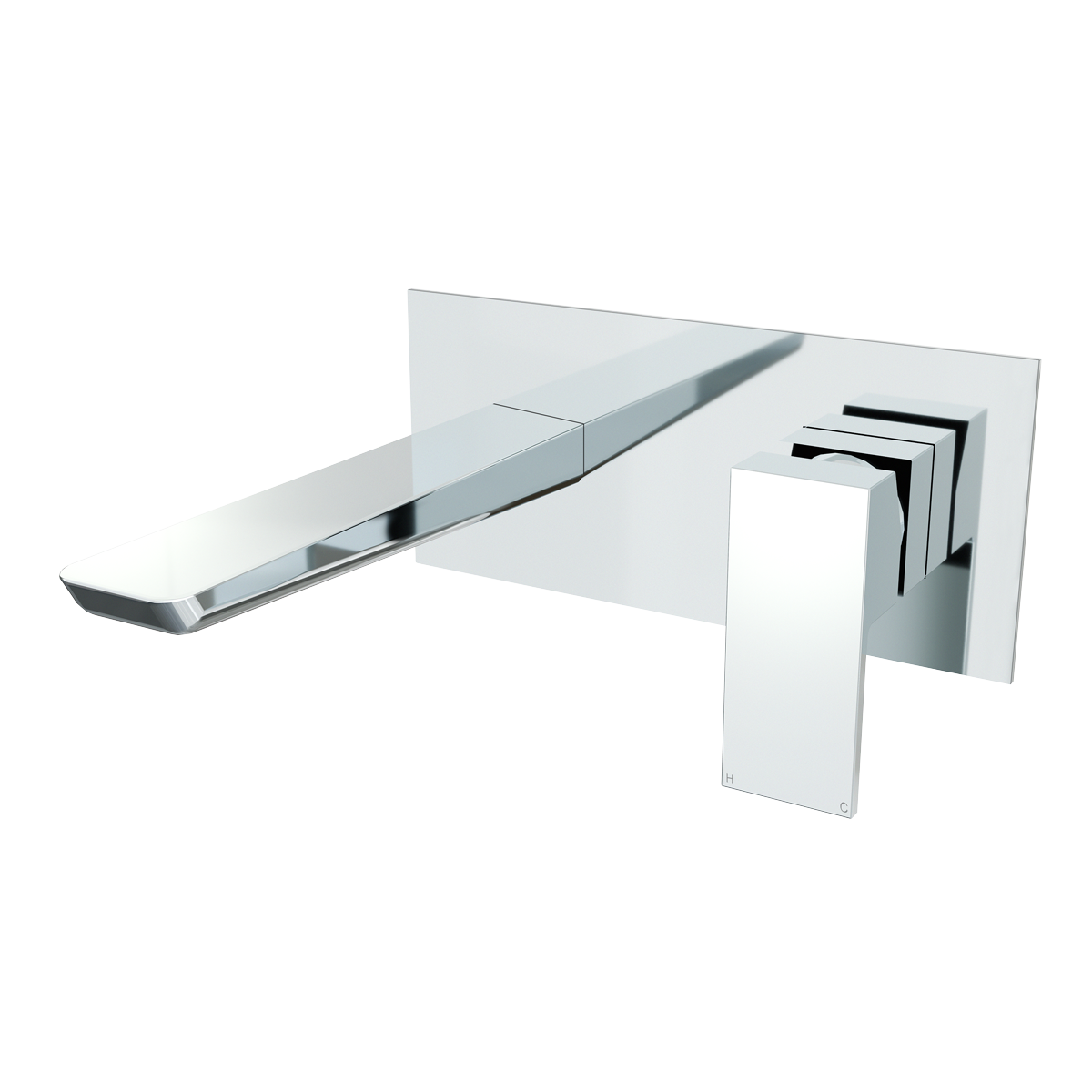 Baridi DH396 Wall Mounting Basin Mixer Tap, Square - Chrome - additional view 2