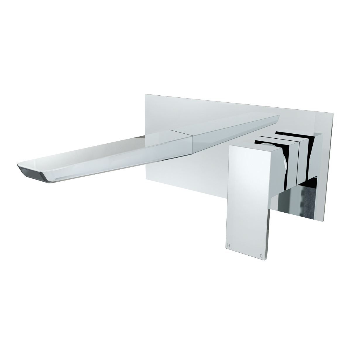 Baridi DH396 Wall Mounting Basin Mixer Tap, Square - Chrome - additional view 3