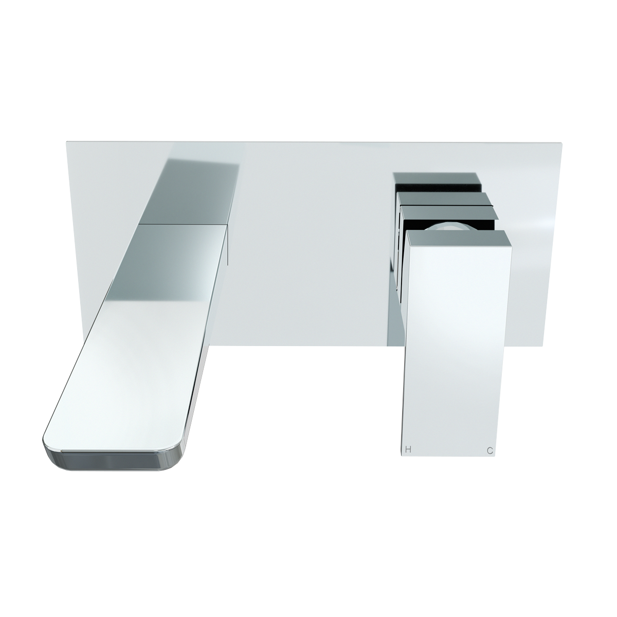 Baridi DH396 Wall Mounting Basin Mixer Tap, Square - Chrome - additional view 4