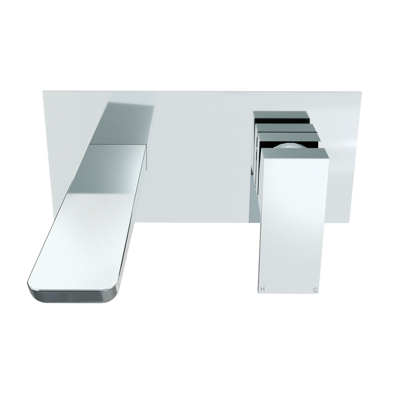 Baridi DH396 Wall Mounting Basin Mixer Tap, Square - Chrome - additional view 4