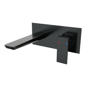 Baridi DH397 Wall Mounting Basin Mixer Tap, Square - Matt Black - additional view 3