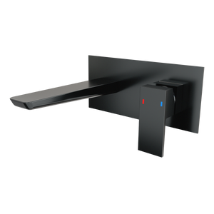 Baridi DH397 Wall Mounting Basin Mixer Tap, Square - Matt Black - additional view 2