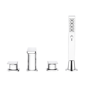 Baridi DH398 Bath Mounting 4-Hole Mixer Tap with Shower Head - Chrome - additional view 2