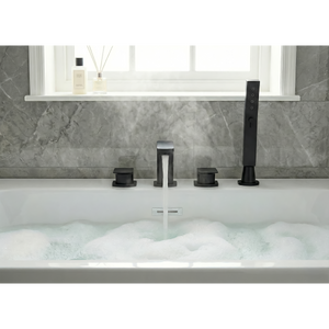 Baridi DH399 Bath Mounting 4-Hole Mixer Tap with Shower Head - Matt Black - additional view 3