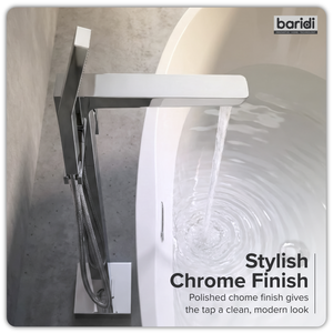 Baridi DH400 Freestanding Bath Mixer Tap with Shower - Chrome - additional view 9