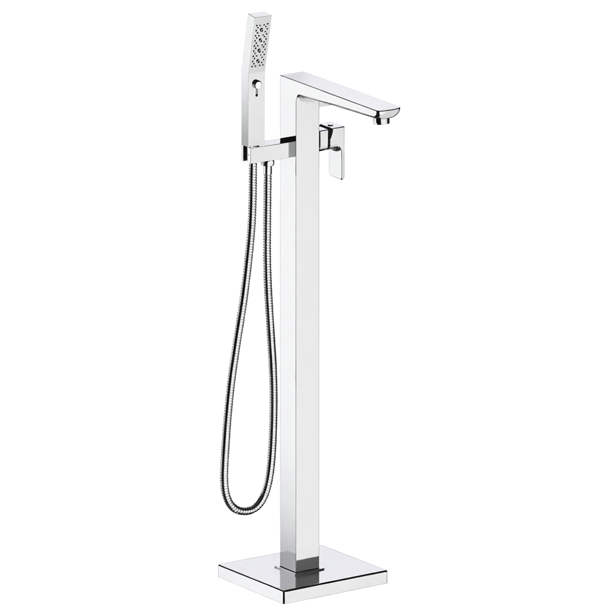 Baridi DH400 Freestanding Bath Mixer Tap with Shower - Chrome