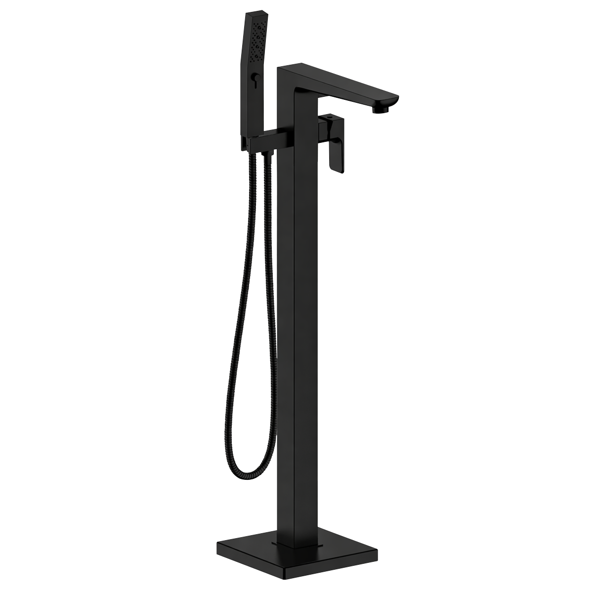 Baridi DH401 Freestanding Bath Mixer Tap with Shower - Matt Black