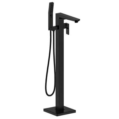 Baridi DH401 Freestanding Bath Mixer Tap with Shower - Matt Black