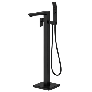 Baridi DH401 Freestanding Bath Mixer Tap with Shower - Matt Black - additional view 4