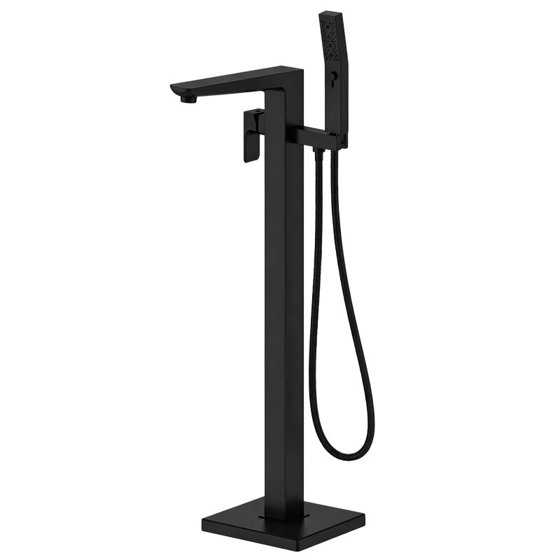 Baridi DH401 Freestanding Bath Mixer Tap with Shower - Matt Black - additional view 4