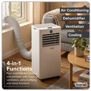 Baridi DH412 4-in-1 Portable Air Conditioner with Window Sealing Kit 5,000Btu/hr - White - additional view 9