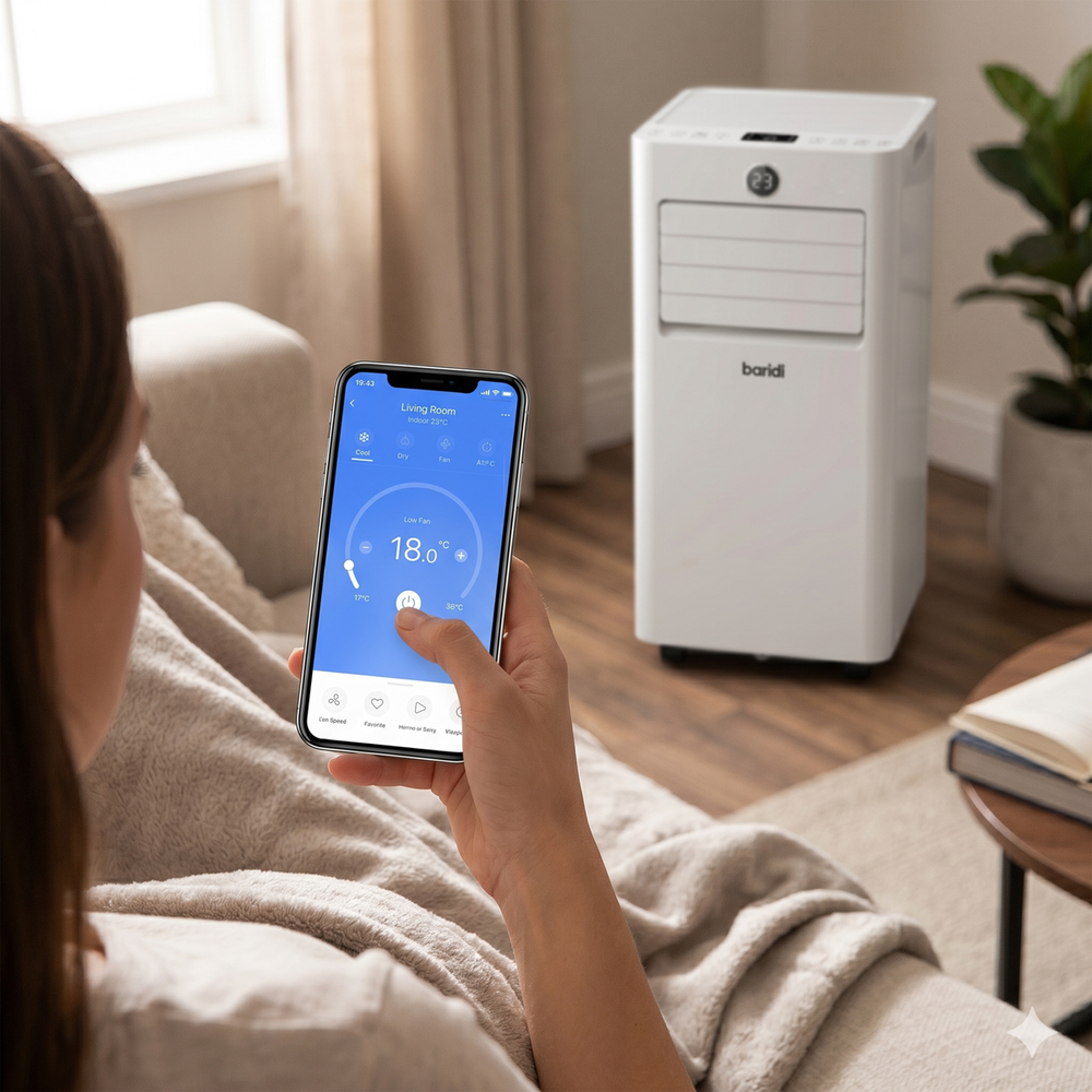 Baridi DH412 4-in-1 Portable Air Conditioner with Window Sealing Kit 5,000Btu/hr - White - additional view 5