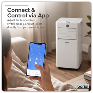 Baridi DH413 5-in-1 Portable Air Conditioner/Dehumidifier/Air Cooler with Window Sealing Kit 7,000Btu/hr - additional view 2