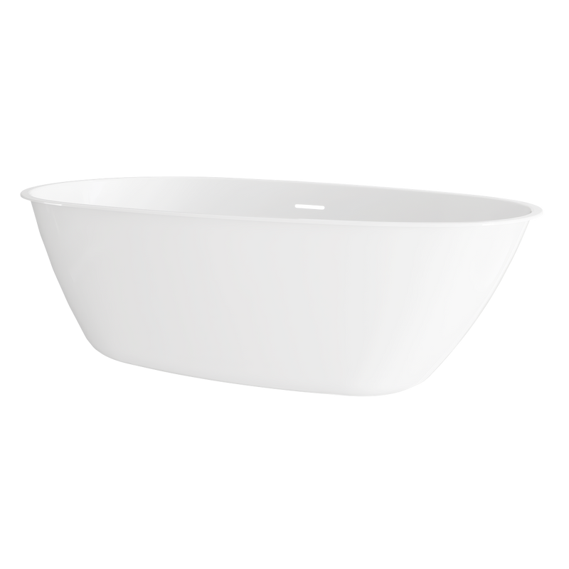 Baridi DH415 Double-Ended Slim Rim Bath with Overflow System 140cm - Gloss White - additional view 2