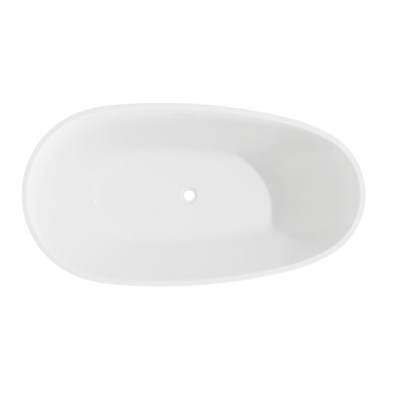 Baridi DH415 Double-Ended Slim Rim Bath with Overflow System 140cm - Gloss White - additional view 4