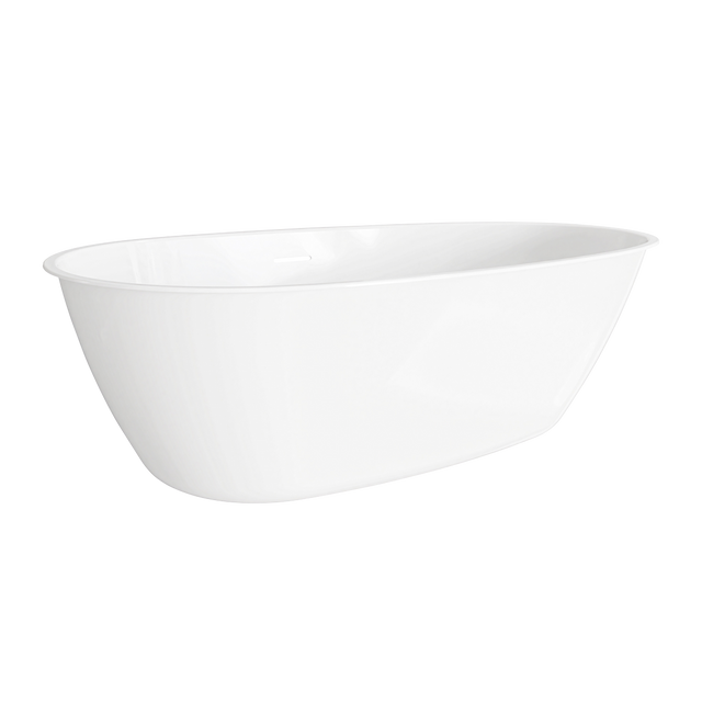 Baridi DH416 Double-Ended Slim Rim Bath with Overflow System 150cm - Gloss White