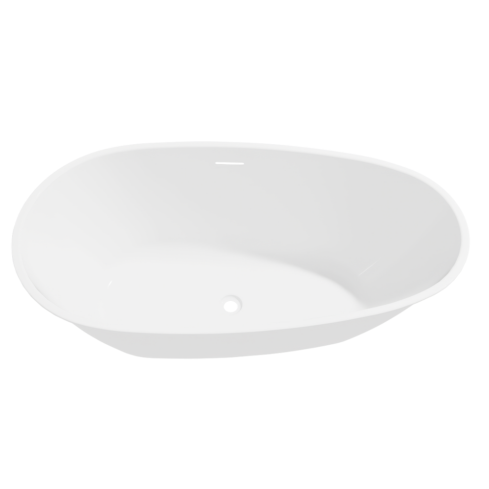 Baridi DH416 Double-Ended Slim Rim Bath with Overflow System 150cm - Gloss White - additional view 5