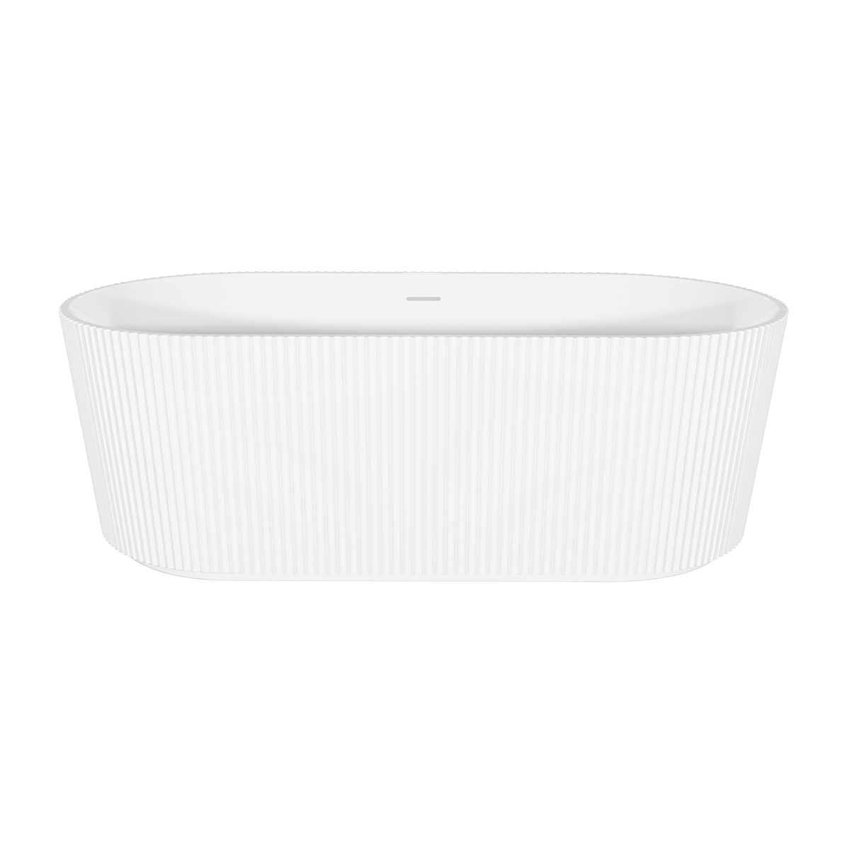 Baridi DH419 Double-Ended Fluted Design Bath with Slim Rim 150cm - Gloss White - additional view 4