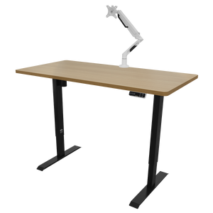 Dellonda DH41 Oak Electric Adjustable-Height Standing Desk with Memory, Quiet & Fast 1400 x 700mm - additional view 5