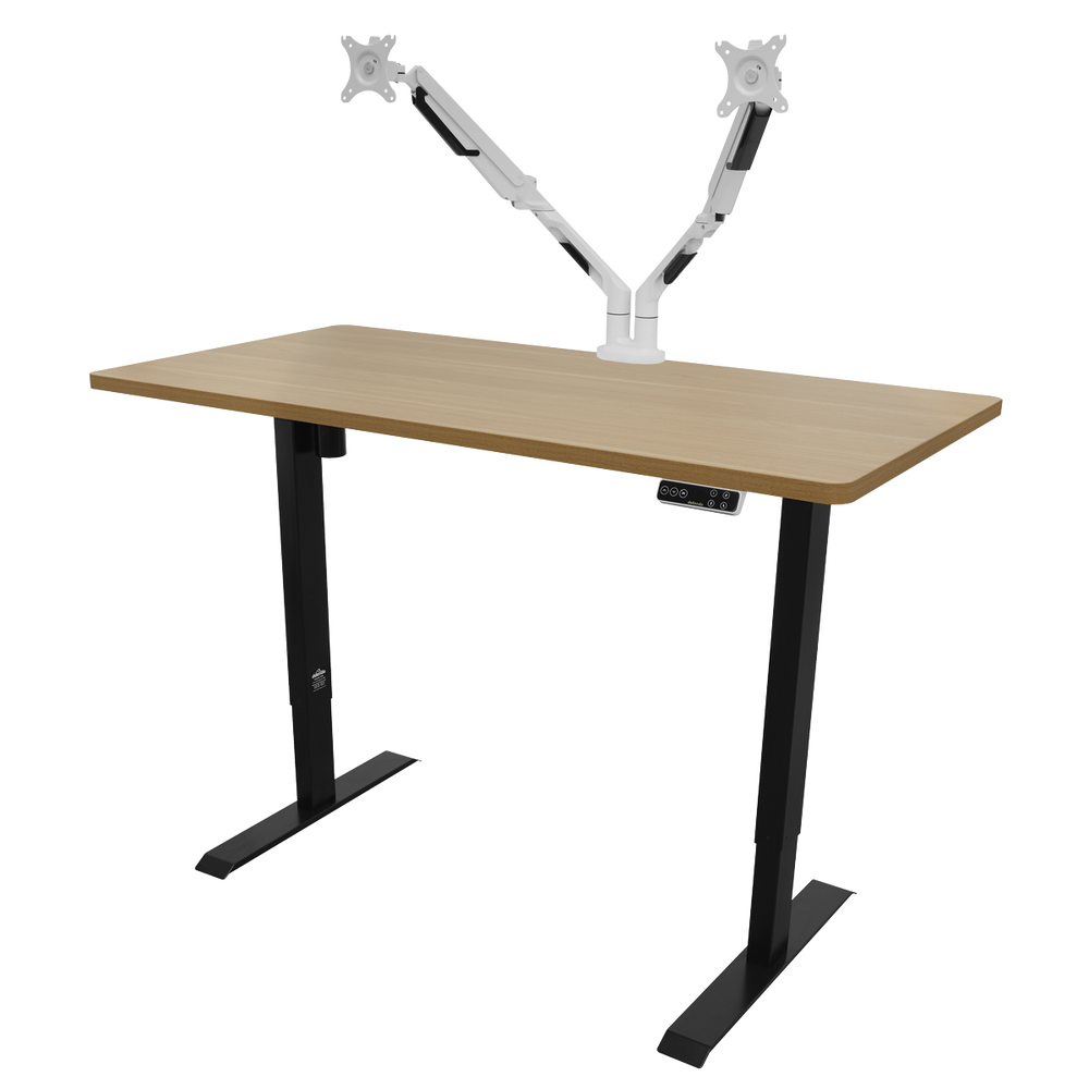 Dellonda DH41 Oak Electric Adjustable-Height Standing Desk with Memory, Quiet & Fast 1400 x 700mm - additional view 6