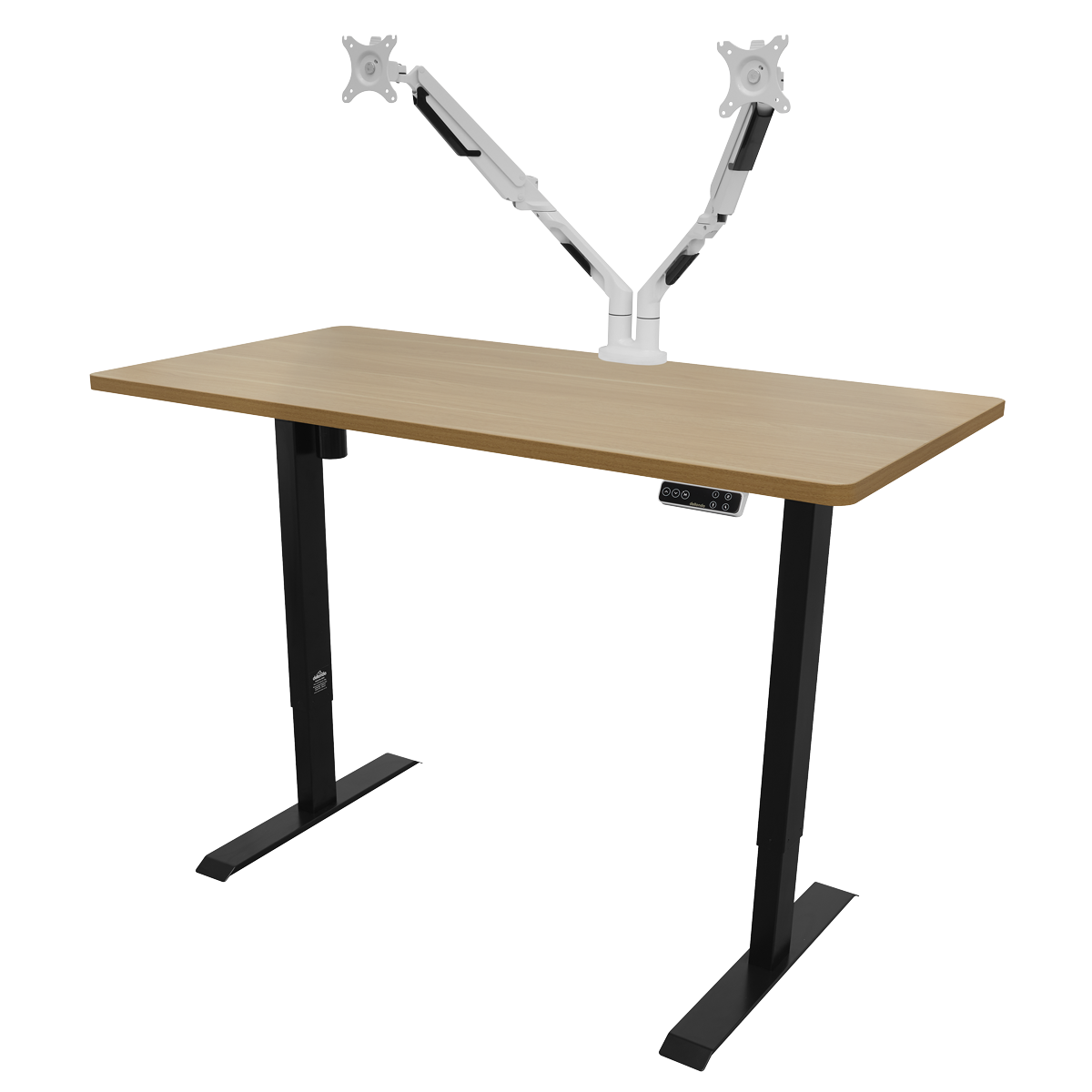 Dellonda DH41 Oak Electric Adjustable-Height Standing Desk with Memory, Quiet & Fast 1400 x 700mm - additional view 6