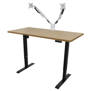 Dellonda DH41 Oak Electric Adjustable-Height Standing Desk with Memory, Quiet & Fast 1400 x 700mm - additional view 6