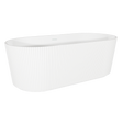 Baridi DH420 Double-Ended Fluted Design Bath with Slim Rim 168cm - Gloss White