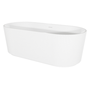 Baridi DH420 Double-Ended Fluted Design Bath with Slim Rim 168cm - Gloss White - additional view 3
