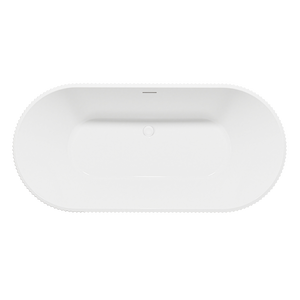 Baridi DH420 Double-Ended Fluted Design Bath with Slim Rim 168cm - Gloss White - additional view 7