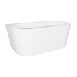 Baridi DH421 Back-to-Wall Slim Rim Bath with Overflow System 150cm - Gloss White