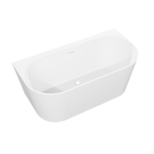 Baridi DH421 Back-to-Wall Slim Rim Bath with Overflow System 150cm - Gloss White - additional view 5